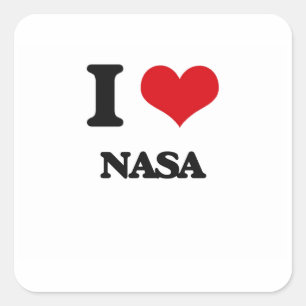 Ik hou van Nasa Vierkante Sticker