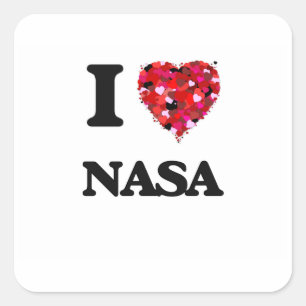Ik hou van Nasa Vierkante Sticker