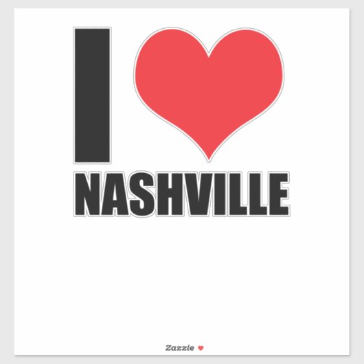 Ik hou van Nashville Sticker (Vel)