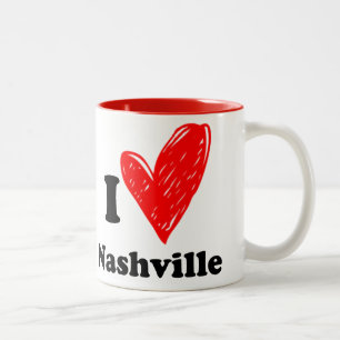 Ik hou van Nashville Tweekleurige Koffiemok