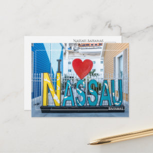 Ik hou van Nassau Bahamas Ansichtkaart Briefkaart