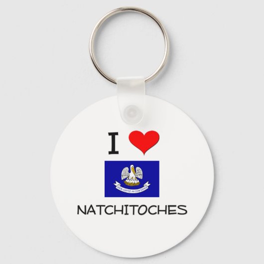 Ik hou van NATCHITOCHES Louisiana Sleutelhanger (Voorkant)