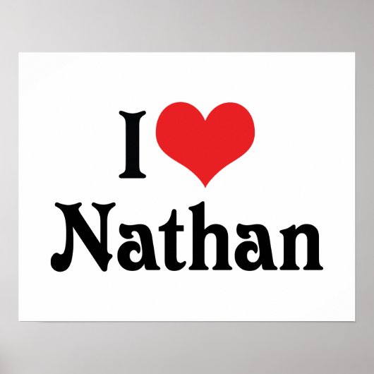 Ik hou van Nathan Poster (Voorkant)