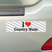 Ik hou van nationale muziek bumpersticker (Op auto)