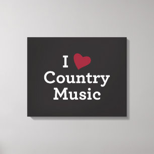 Ik hou van nationale muziek canvas afdruk