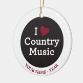 Ik hou van nationale muziek keramisch ornament (Links)