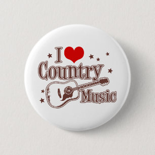 Ik hou van nationale muziek ronde button 5,7 cm