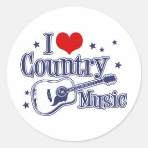 Ik hou van nationale muziek ronde sticker