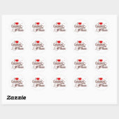 Ik hou van nationale muziek ronde sticker (Vel)