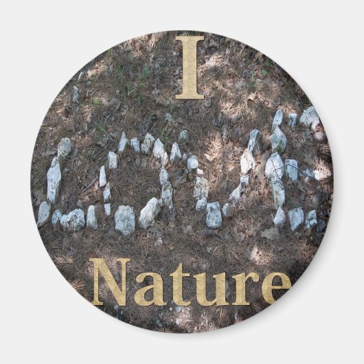 Ik hou van Nature Apparel en Cadeaus Magneet (Voorkant)