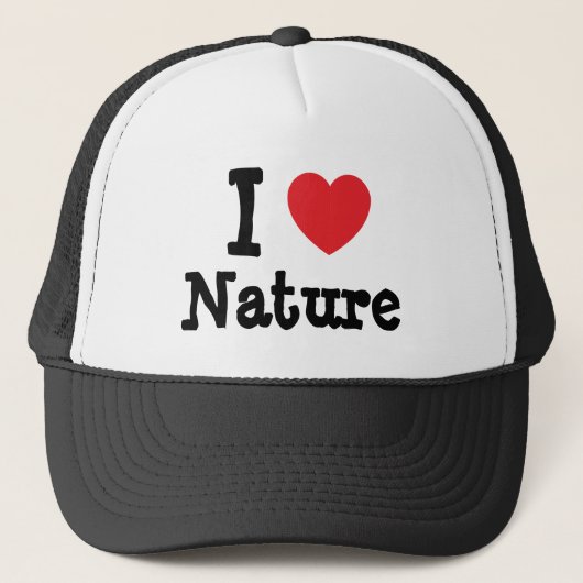 Ik hou van Natuur hart op maat Trucker Pet (Voorkant)