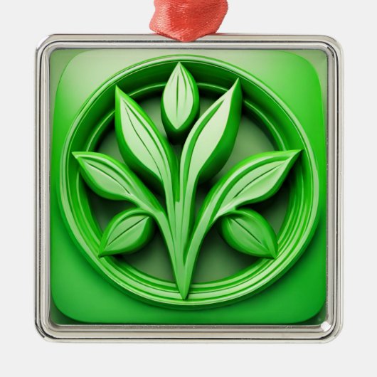 Ik hou van natuur metalen ornament (Voorkant)