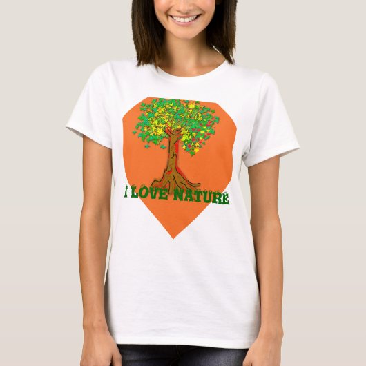 Ik hou van natuur t-shirt (Voorkant)