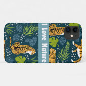 Ik hou van Natuur typografie en grafisch Case-Mate iPhone Case (Achterkant (horizontaal))