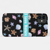 Ik hou van Natuur typografie kunst Case-Mate iPhone Case (Achterkant (horizontaal))