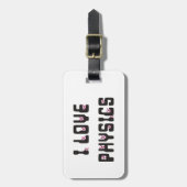 Ik hou van natuurkunde bagagelabel (Voorkant verticaal)