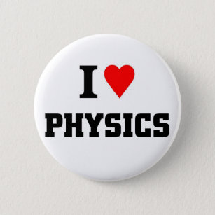 Ik hou van natuurkunde ronde button 5,7 cm