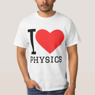 Ik hou van natuurkunde t-shirt