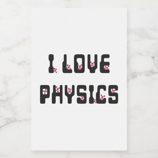 Ik hou van natuurkunde voedselcontainer etiket (Enkel label)