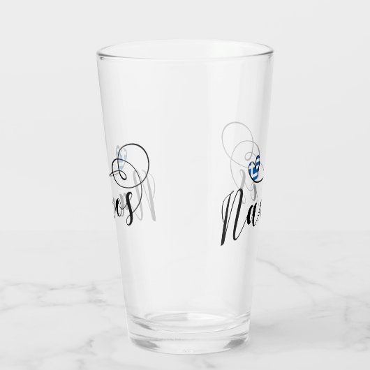 Ik hou van Naxos, Griekse vlag Glas (Rechts)