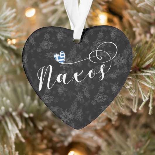 Ik hou van Naxos, Griekse vlag Ornament (Boom)