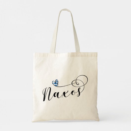 Ik hou van Naxos, Griekse vlag Tote Bag (Achterkant)