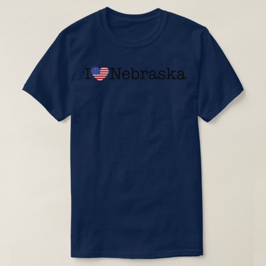 Ik hou van Nebraska1 T-shirt (Design voorkant)