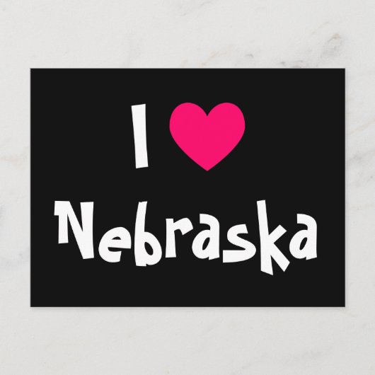 Ik hou van Nebraska Briefkaart (Voorkant)