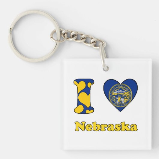 Ik hou van Nebraska Sleutelhanger (voorkant)