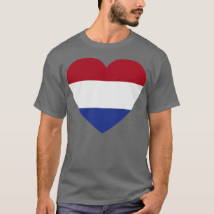 Ik hou van Nederland HartShaped Nederlandse Vlag T-shirt