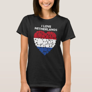 Ik hou van Nederland trots om Nederlandse vlag Ned T-shirt