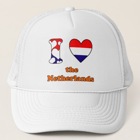 Ik hou van Nederland Trucker Pet (Voorkant)