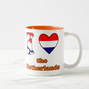 Ik hou van Nederland Tweekleurige Koffiemok