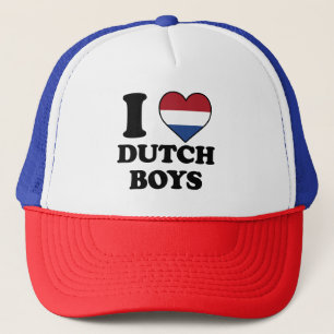 Ik hou van Nederlandse jongens Nederlandse vlag ha Trucker Pet