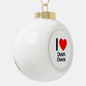 Ik hou van Nederlandse ovens Keramische Bal Ornament (Links)