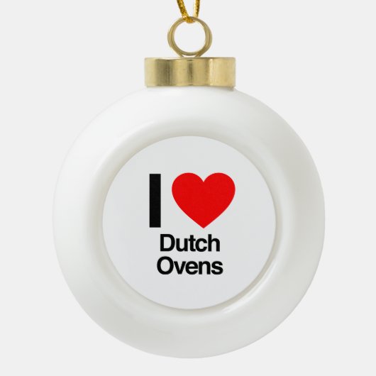 Ik hou van Nederlandse ovens Keramische Bal Ornament (Voorkant)