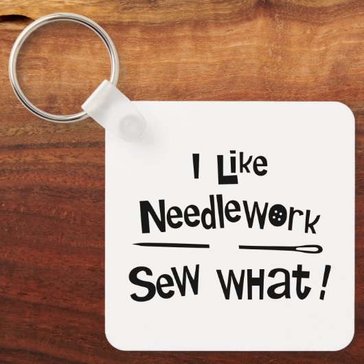 Ik hou van Needlework Sleutelhanger (Voorkant)