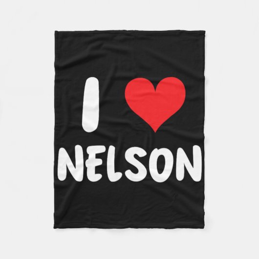 Ik hou van Nelson - Hart - Naam Fleece Deken (Voorkant)