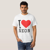 Ik hou van neonvissen t-shirt (Voorkant volledig)