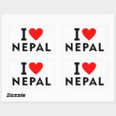 Ik hou van Nepal land zoals harttoerisme toerisme Rechthoekige Sticker (Vel)