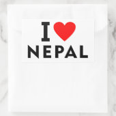 Ik hou van Nepal land zoals harttoerisme toerisme Rechthoekige Sticker (Tas)