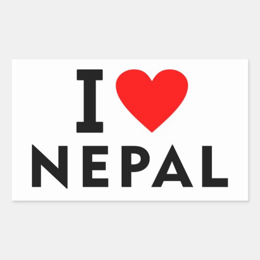Ik hou van Nepal land zoals harttoerisme toerisme Rechthoekige Sticker (Voorkant)