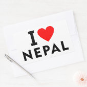 Ik hou van Nepal land zoals harttoerisme toerisme Rechthoekige Sticker (Envelop)