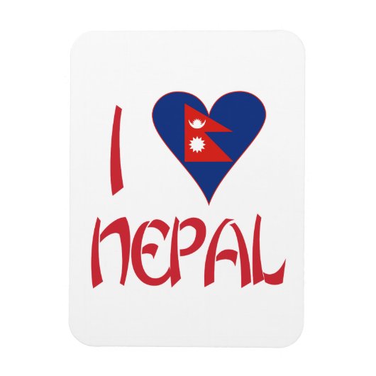Ik hou van Nepal Magneet (Verticaal)