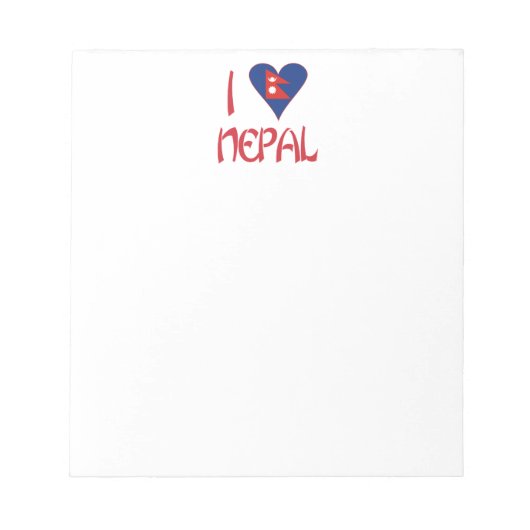 Ik hou van Nepal Notitieblok (Voorkant)