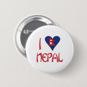 Ik hou van Nepal Ronde Button 5,7 Cm (Voorkant /achterkant)