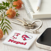 Ik hou van Nepal Sleutelhanger (Voorkant Rechts)