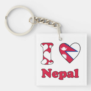 Ik hou van Nepal Sleutelhanger