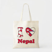 Ik hou van Nepal Tote Bag (Voorkant)