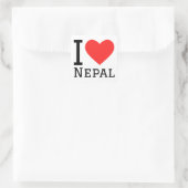 Ik hou van Nepal Vierkante Sticker (Tas)
